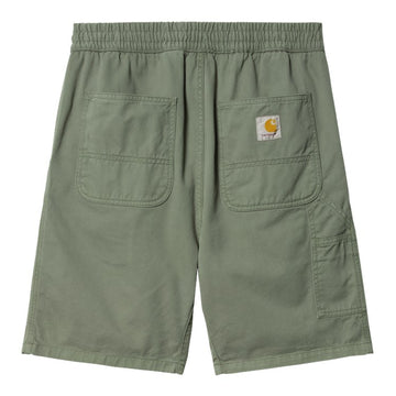 Pantalón corto carhartt tipo cargo con goma en la cintura y logo bolsillo trasero. VerdeFlint Short