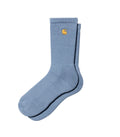 Calcetines Carhartt WIP Chase Socks Celestes con el logo Carhartt en dorado