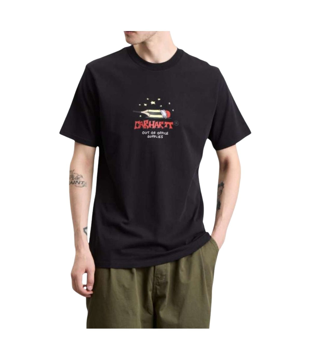 Camiseta carhartt life romance black. Con logo de la marca.