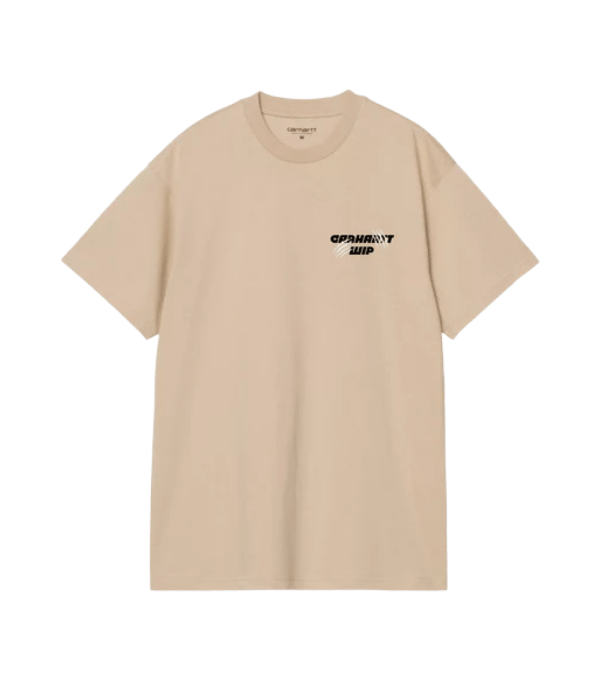 Carhartt WIP S/S Wiptopia T-Shirt color Wall vista frontal, camiseta de manga corta con logo gráfico en el pecho
