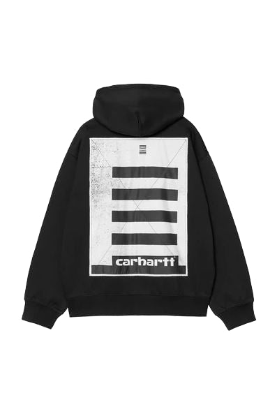 Sudadera carhartt wip con cremallera. Archive lines. Vista trasera.