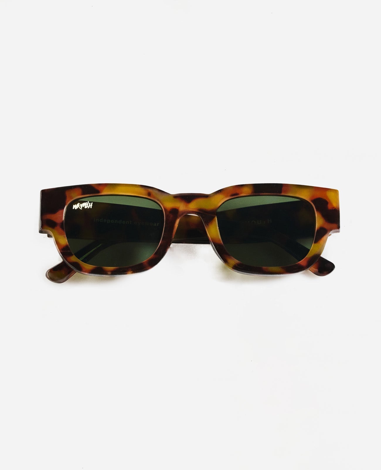 Gafas de sol Warmouth Radical Roots color Tortoise con lentes verdes – vista frontal.