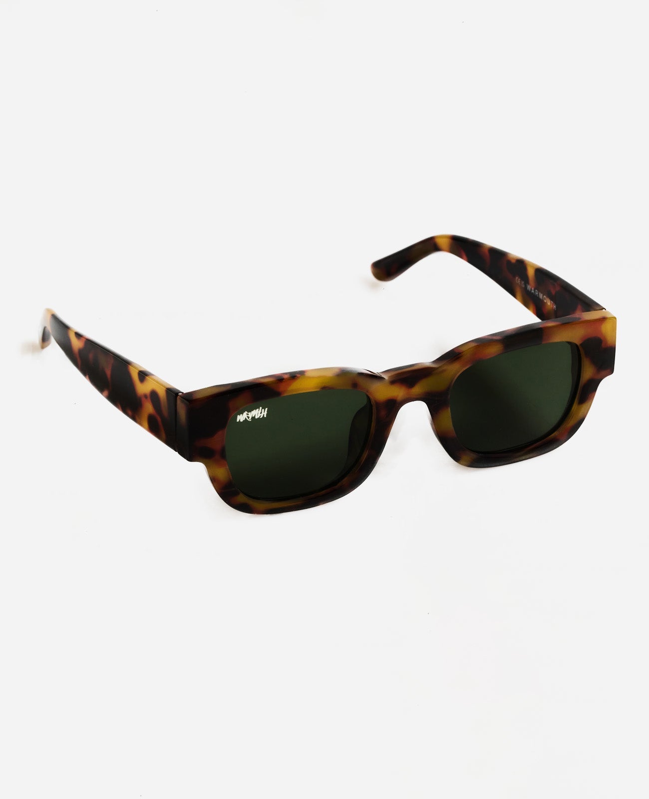 Gafas de sol Warmouth Radical Roots color Tortoise con lentes verdes – vista lateral.