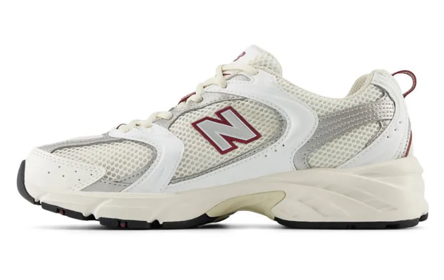 new balance 530 blanco y granate