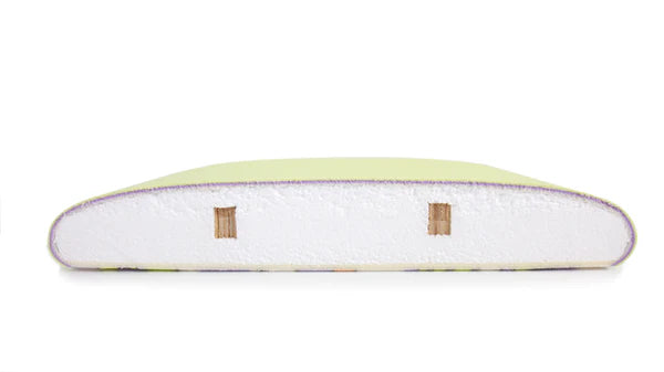 Vista del core EPS con doble stringer en tabla surf Ocean & Earth The Bug 5'2 estructura interna.