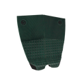 Alt: Detalle lateral del kick de cola del grip Deflow 2 Piece Traction Green con 25 mm de altura y ángulo de 50° sobre fondo blanco.