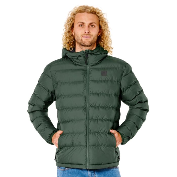 Chaqueta acolchada Rip Curl Anti-Series Elite Puff Hooded Deep Forest