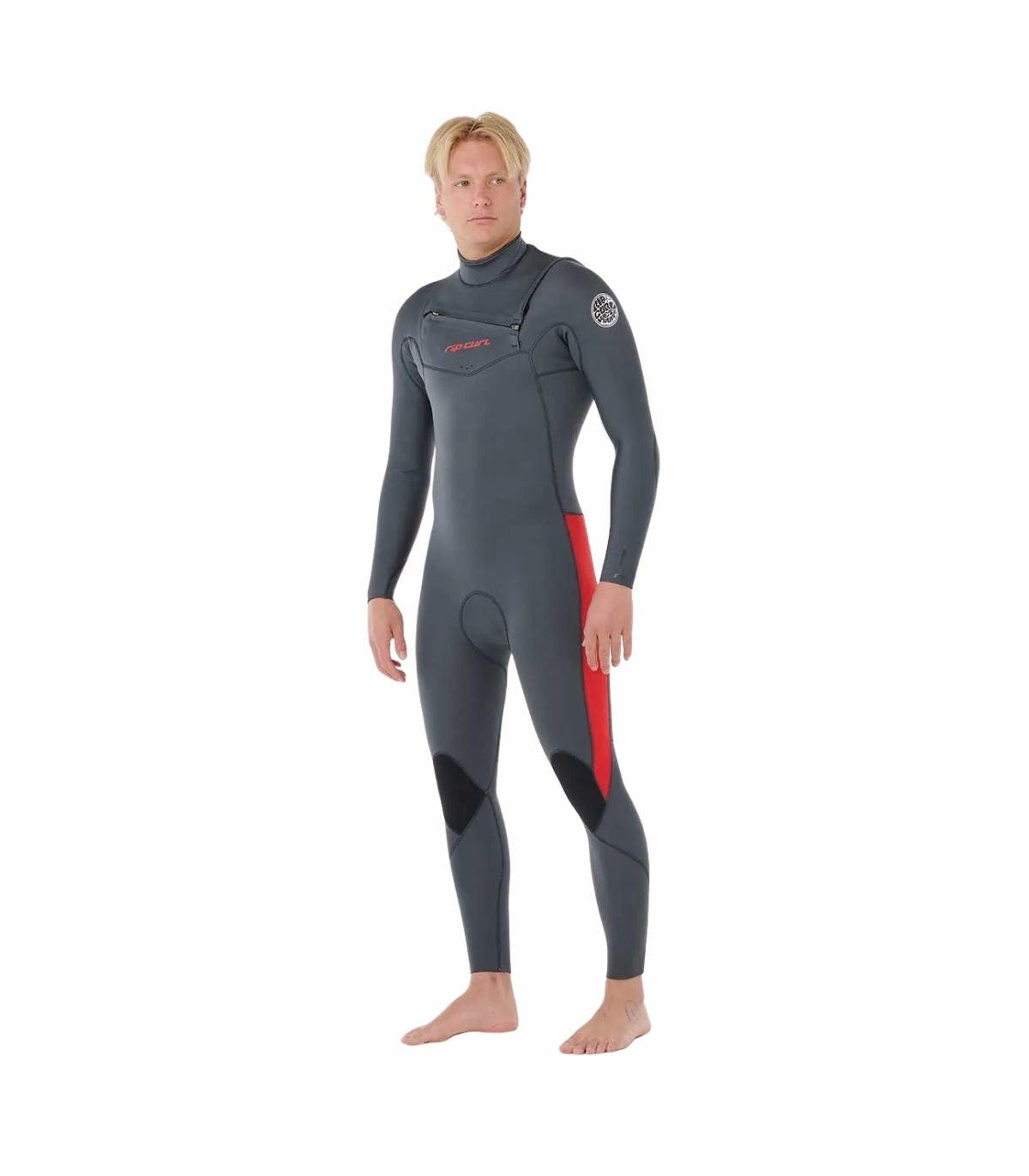 RIP CURL DAWN PATROL PRO 4/3MM 2026 NEOPRENO ESTILO RETRO GRIS Y ROJO