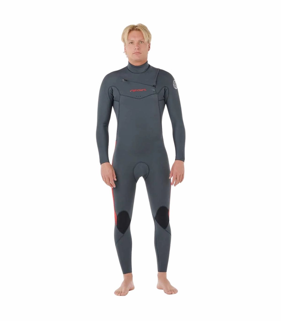RIP CURL PATROL HOMBRE NEOPRENO ESTILO RETRO COLOR GRIS Y ROJO