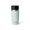 YETI Rambler 12 oz Travel Bottle color Ridgeline verde grisáceo vista frontal con tapa térmica aislada.