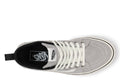 Vista superior de las Vans MTE Sk8-Hi Insulated gris Drizzle mostrando cordones y plantilla interior aislante.