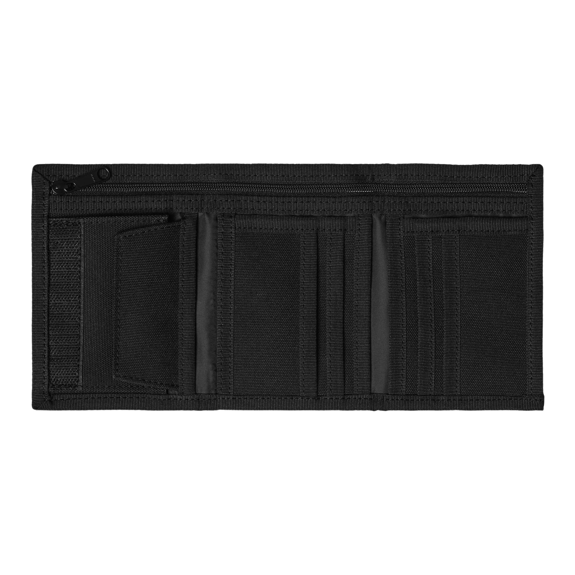 Cartera Carhartt WIP Alec Wallet negra abierta