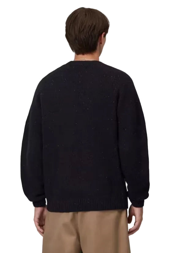 Jersey carhartt Anglistic  dark navy. Jersey de cuello redondo. Vista por detrás