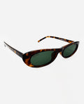 Gafas de sol Warmouth Eyewear Baddy Bass con montura carey y lentes verdes UV400, vista lateral