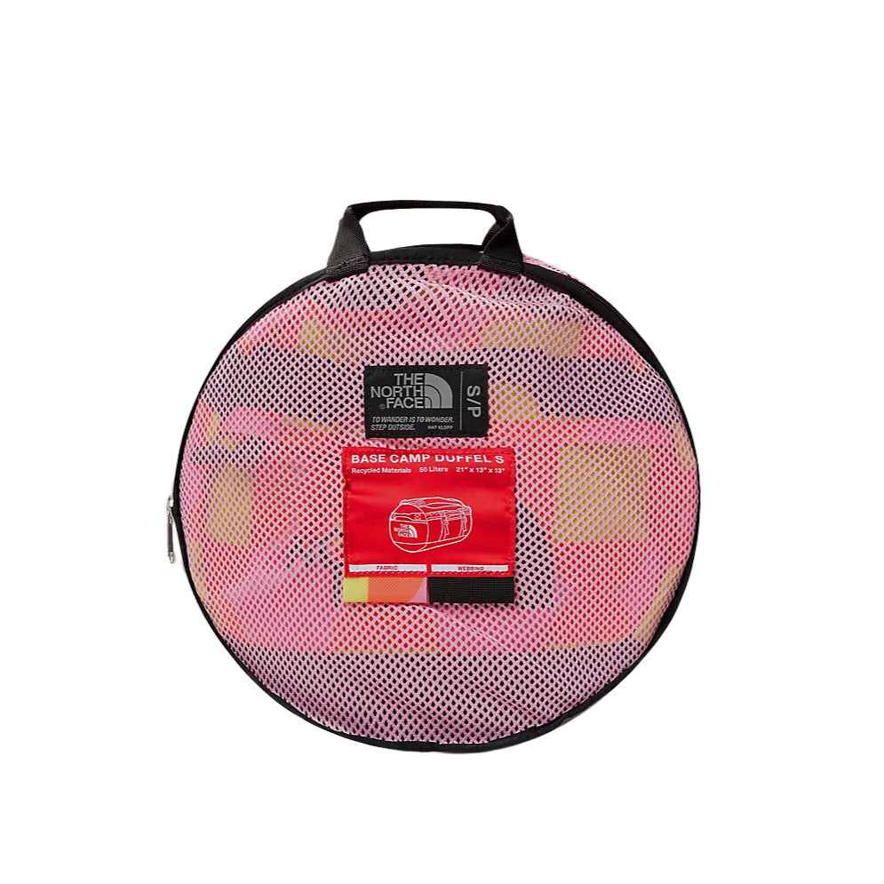 La Mochila The North Face Base Camp Duffel - S Rosa se pliega en un disco fácilmente transportable