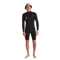 Traje de surf de neopreno de primavera Volcom Modulator 2/2 manga larga y pata corta Negro frontal