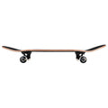 Perfil completo del skate Birdhouse Stage 3 Hawk Plague Doctor negro con grip, nose y tail curvados, canto de arce con veta roja, dos trucks negros y cuatro ruedas sobre fondo blanco