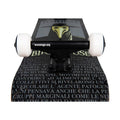 Skate completo Birdhouse Stage 3 Hawk Plague Doctor visto desde abajo en perspectiva: truck negro de 5.25