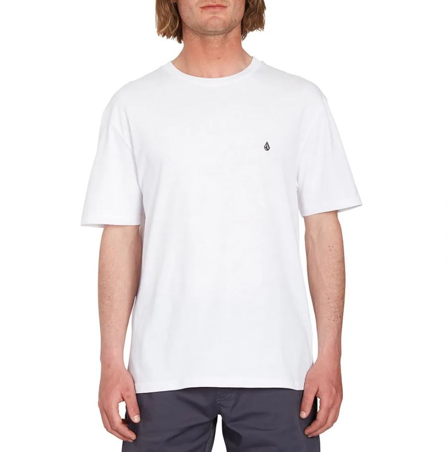 camiseta basica volcom stone blanks blanca