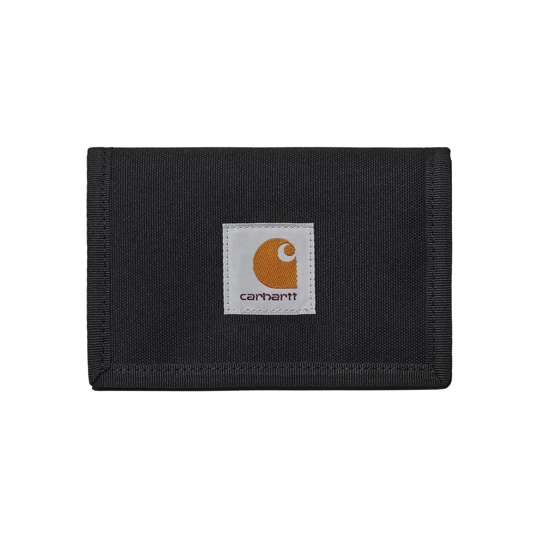 Cartera CARHARTT WIP Alec Wallet en color negro (Black) con el logo bordado en el frente.