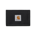 Cartera CARHARTT WIP Alec Wallet en color negro (Black) con el logo bordado en el frente.