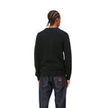 Hombre con el Jersey Carhartt WIP Anglistic Sweater Negro espalda