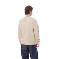 Hombre con el Jersey Carhartt WIP Anglistic Sweater Blanco espalda