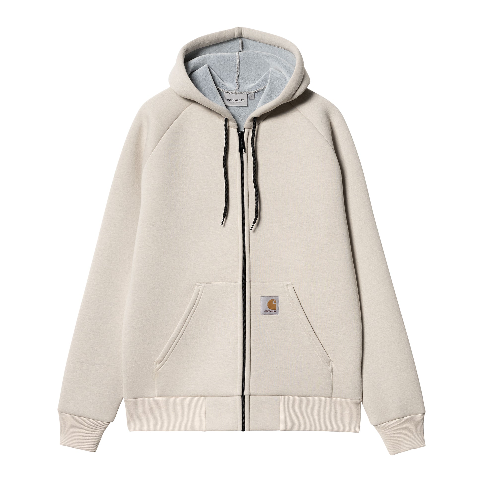 Sudadera con capucha y cremallera Carhartt WIP Car-Lux Hooded Jacket Blanca