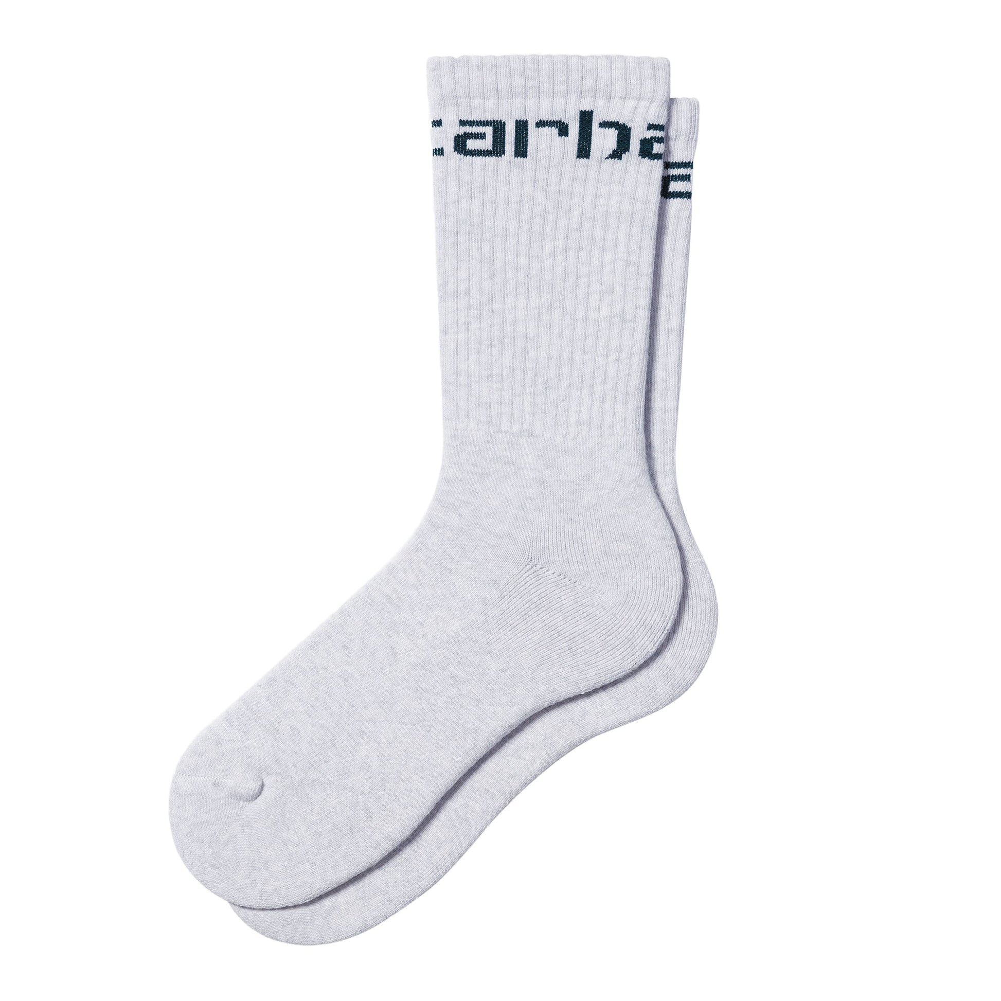 Carhartt WIP Carhartt Socks Grises con el logo en azul