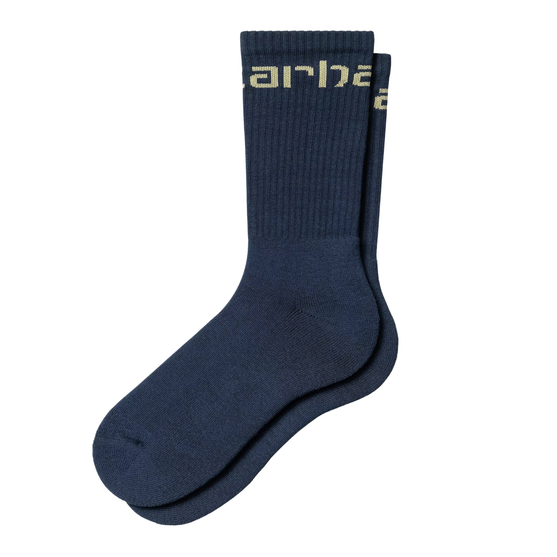 Carhartt WIP Carhartt Socks azules con el logo en amarillo