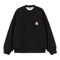 Sudadera Carhartt WIP Detroit Sweat color Black Stone Washed vista trasera completa.