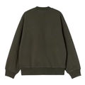 Sudadera Carhartt WIP Detroit Sweat color Olive Stone Washed vista frontal completa.