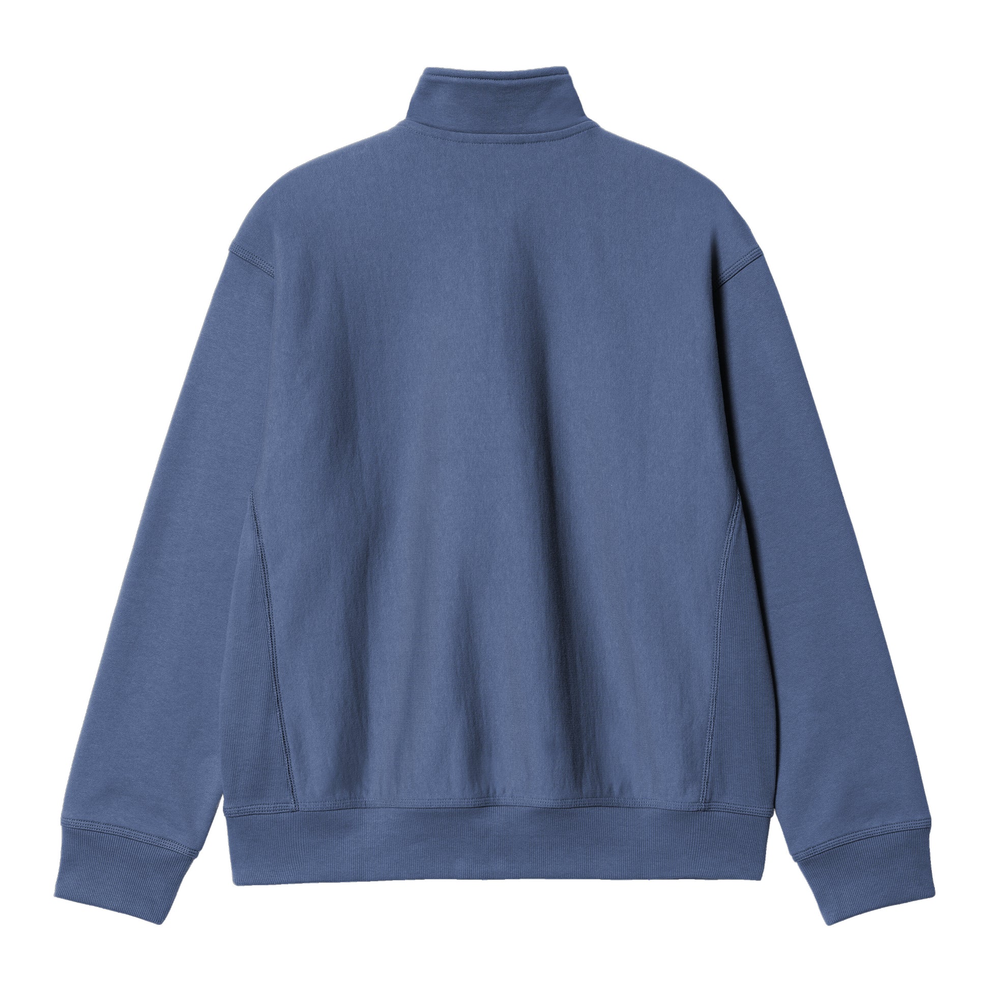 Sudadera con cuello alto y media cremallera Carhartt WIP Half Zip American Script Sweat Azul Blue Iris espalda