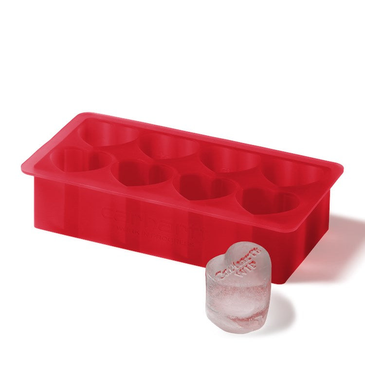 Bandeja de silicona libre de BPA que permite crear cubitos de hielo en forma de corazón Carhartt WIP Heart Ice Cube Tray Roja