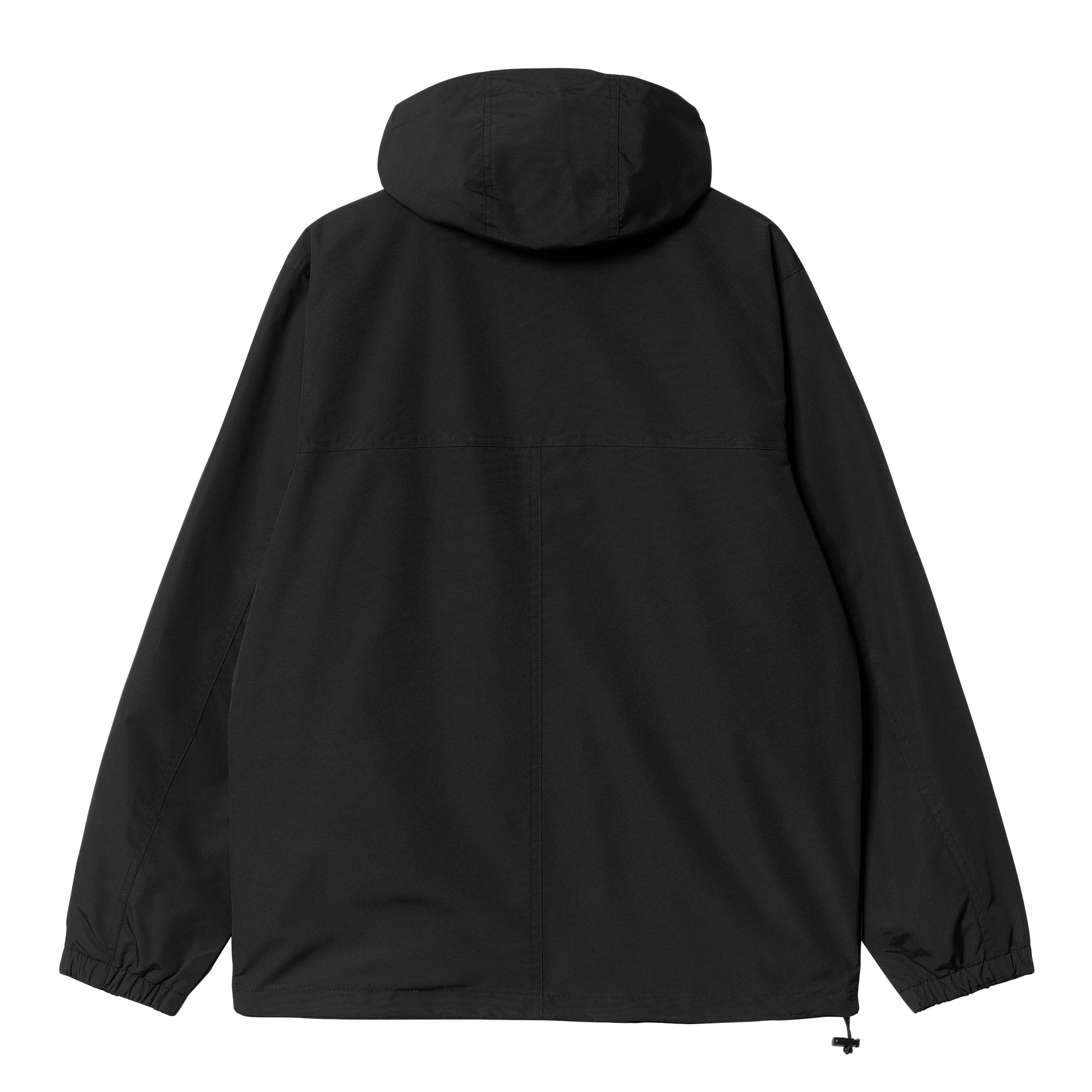 Sudadera cortavientos Carhartt WIP Windbreaker Pullover Negro con el logo Carhartt en blanco espalda