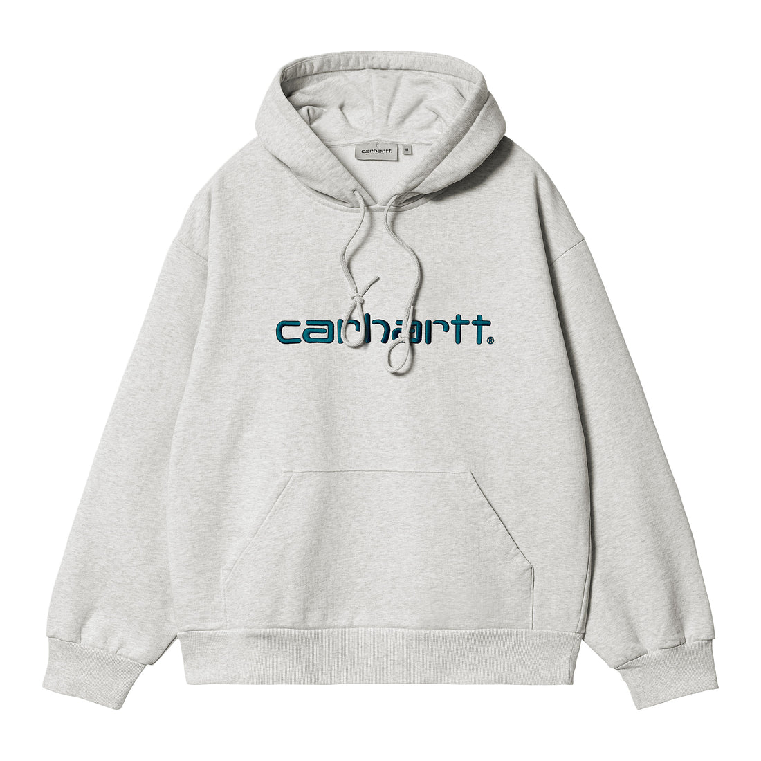 Sudadera con capucha Carhartt WIP Hooded Carhartt Sweat Gris con el logo Carhartt en azul