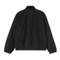Carhartt WIP Madison Ripstop Jacket negro wax, vista trasera destacando la espalda limpia y bajo elástico sin costuras visibles