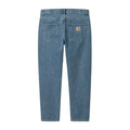 Pantalón vaquero Carhartt WIP Newel Pant en color azul lavado con bolsillos traseros, vista trasera.