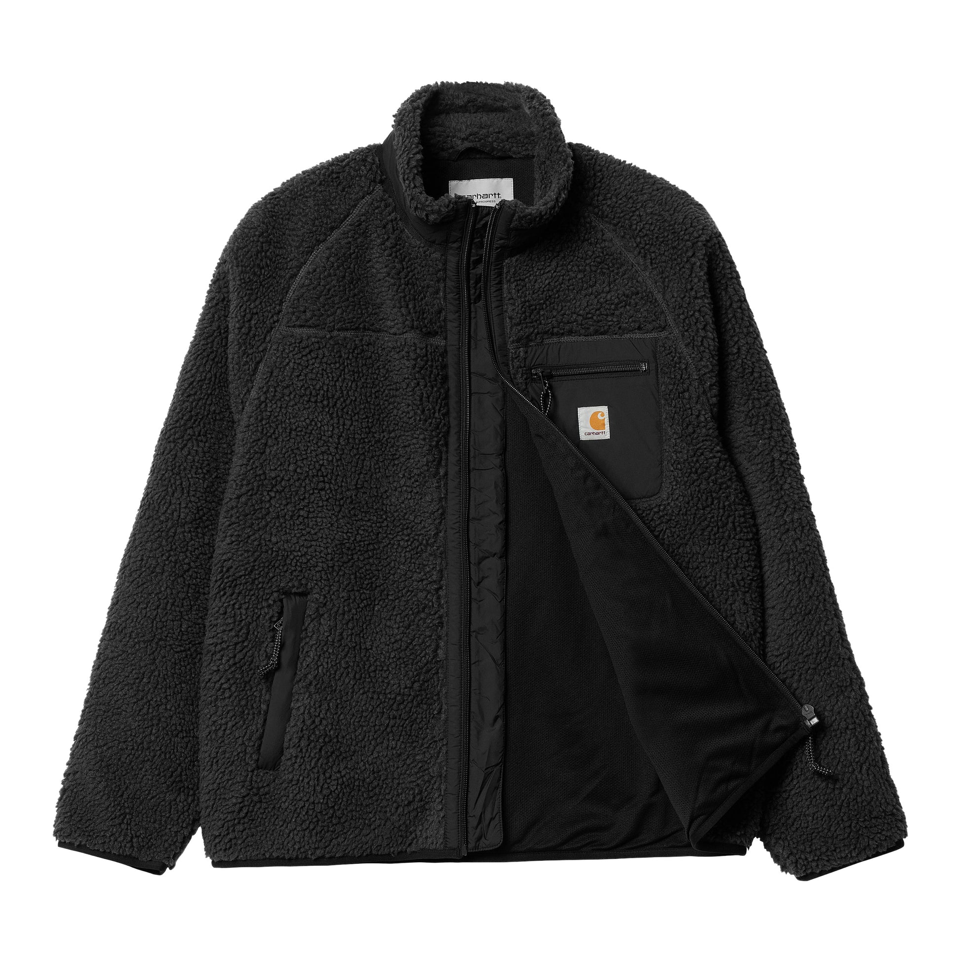 Chaqueta forro polar Carhartt WIP Prentis Liner Negra Abierta