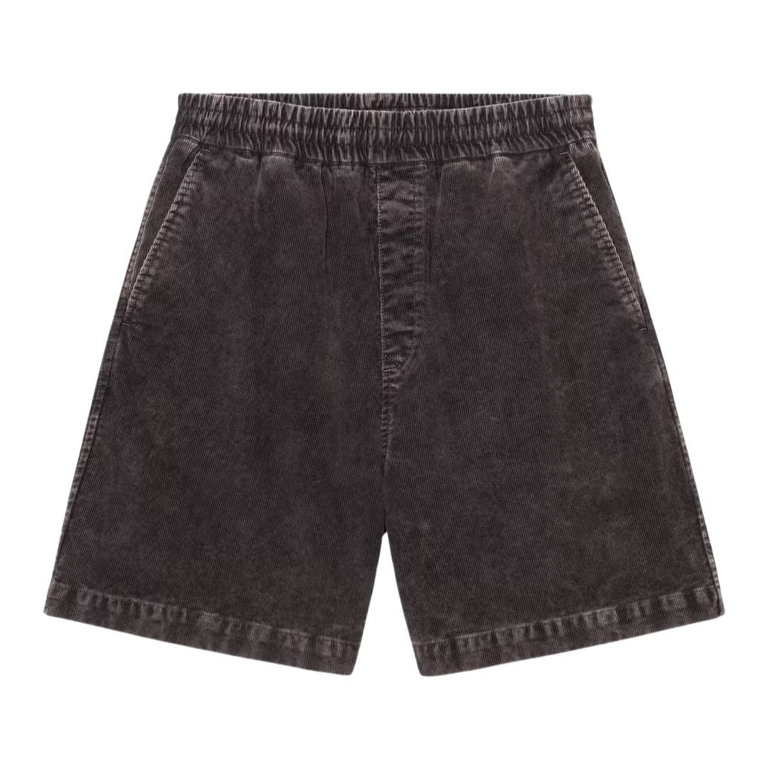 Pantalón corto Carhartt WIP Reynold Short de pana en color shale dusky light wash, vista frontal.