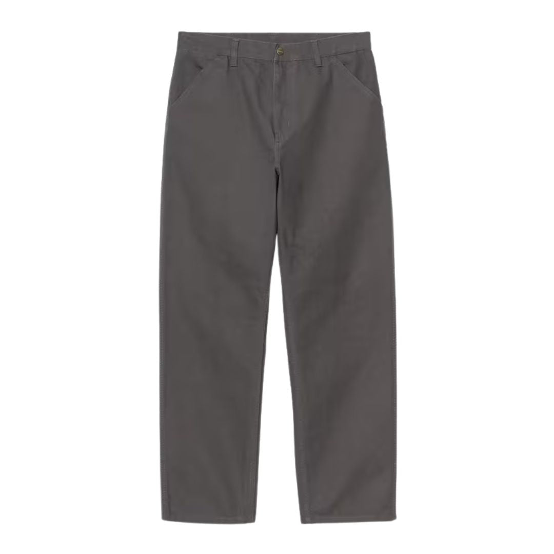 Pantalón Carhartt WIP Single Knee color graphite rinsed vista frontal.