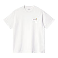 Camiseta básica de manga corta Carhartt WIP S/S American Script T-Shirt Blanca