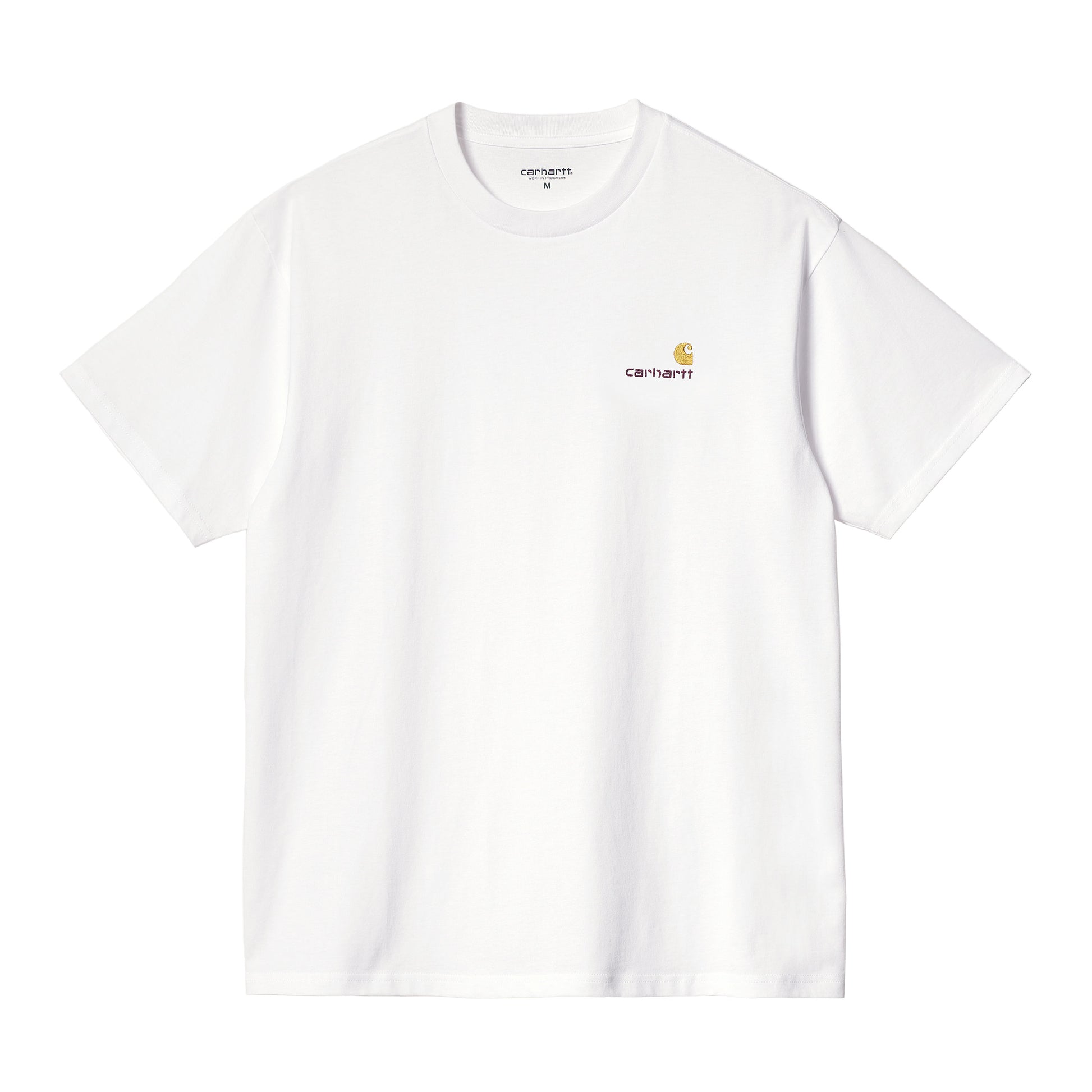 Camiseta básica de manga corta Carhartt WIP S/S American Script T-Shirt Blanca