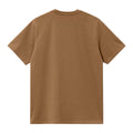 Camiseta Carhartt WIP S/S American Script T-Shirt color Hamilton Brown vista trasera.