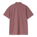 Espalda del Polo Carhartt WIP S/S Chase Pique rosa