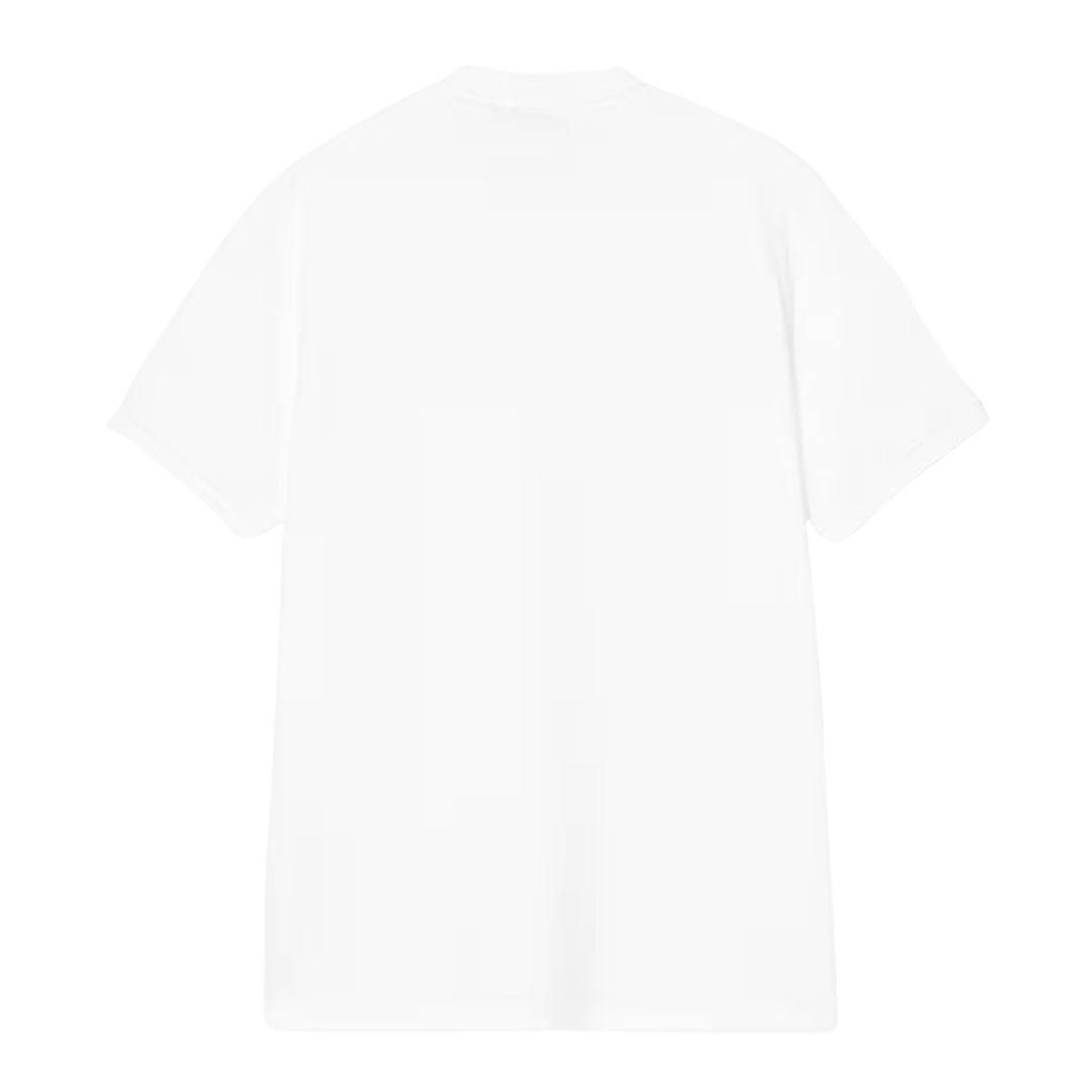 Polo Carhartt WIP Chase Piqué blanco de manga corta, vista trasera del diseño.