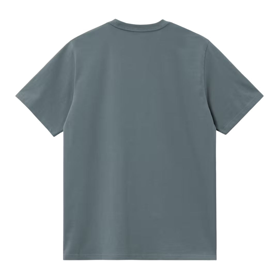 Camiseta Carhartt WIP Chase en color azul grisáceo con acabado liso