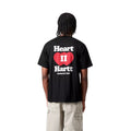Camiseta negra Carhartt WIP S/S Heart II Hartt T-Shirt vista trasera con diseño gráfico Heart II Hartt