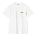 Camiseta gráfica Carhartt WIP S/S Noodle Soup T-Shirt Blanca con el logo Carhartt con un noodle enrollado