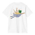 Camiseta gráfica Carhartt WIP S/S Noodle Soup T-Shirt Blanca con un plato de noodles estampado en la espalda